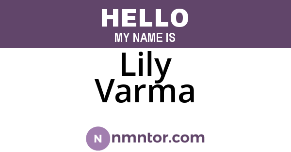 Lily Varma