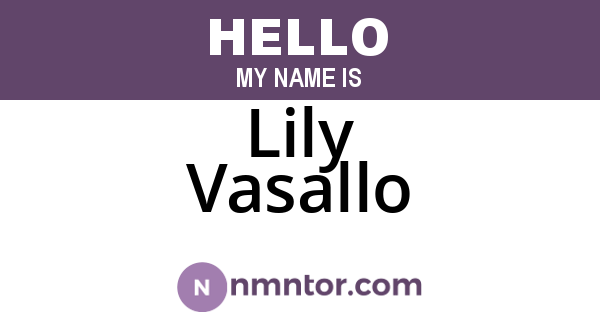 Lily Vasallo