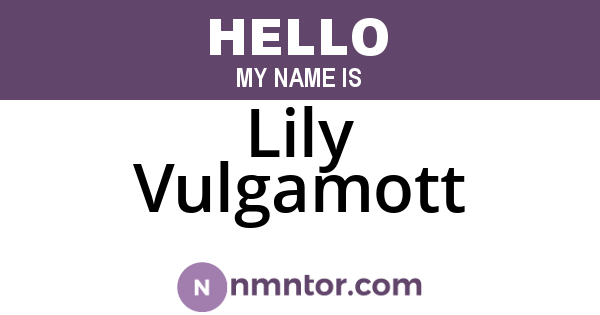 Lily Vulgamott