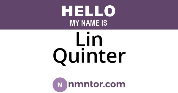 Lin Quinter