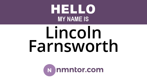 Lincoln Farnsworth
