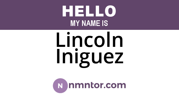 Lincoln Iniguez