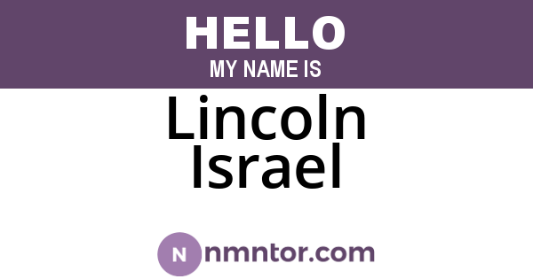 Lincoln Israel
