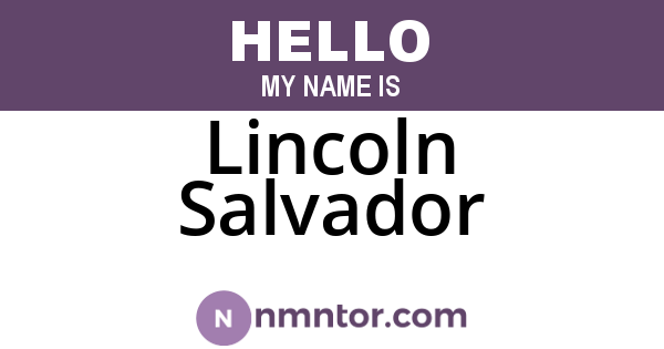 Lincoln Salvador