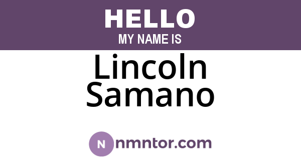 Lincoln Samano