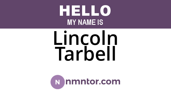 Lincoln Tarbell