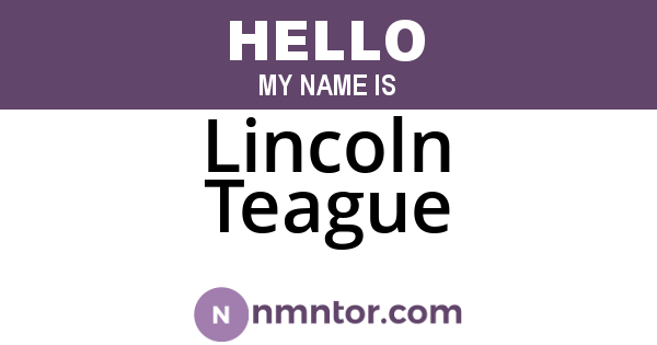 Lincoln Teague