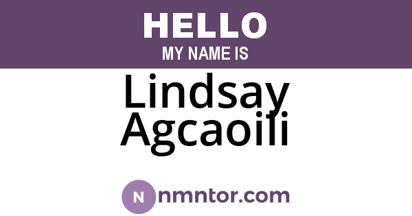 Lindsay Agcaoili