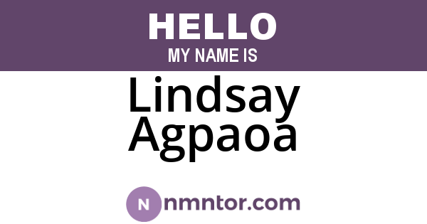 Lindsay Agpaoa