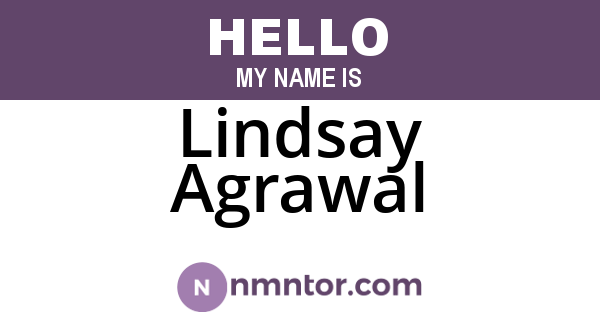 Lindsay Agrawal