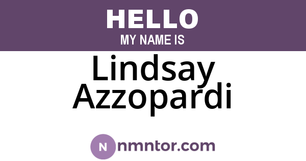 Lindsay Azzopardi