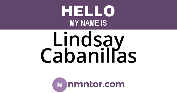 Lindsay Cabanillas