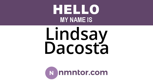 Lindsay Dacosta