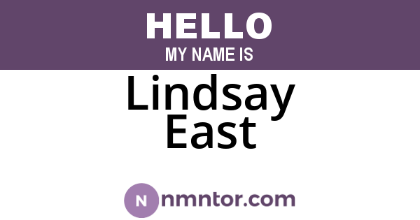 Lindsay East