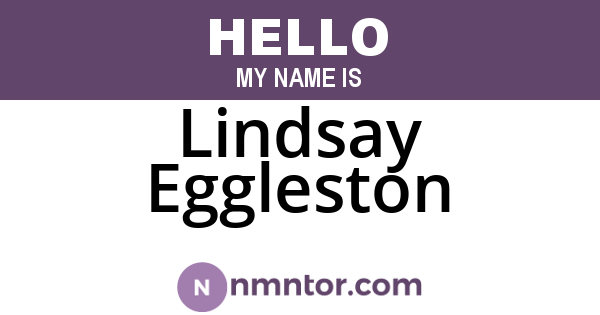 Lindsay Eggleston