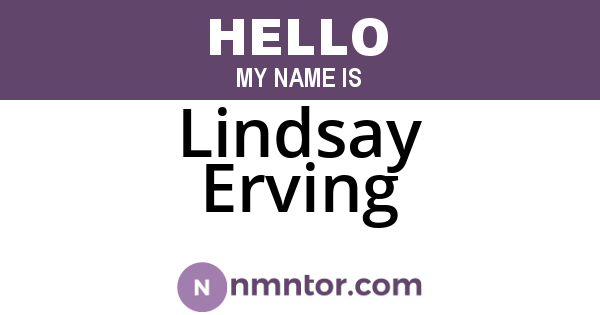 Lindsay Erving