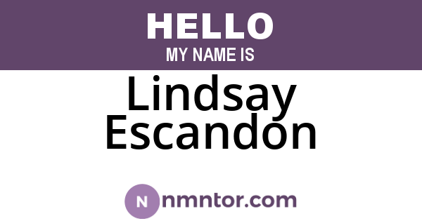 Lindsay Escandon