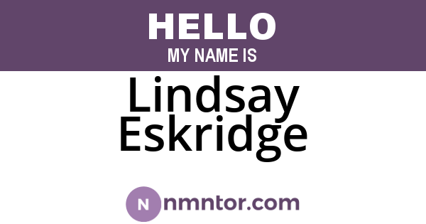 Lindsay Eskridge