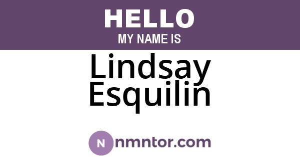 Lindsay Esquilin