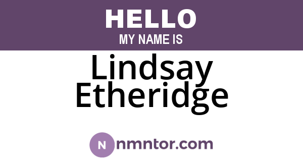 Lindsay Etheridge