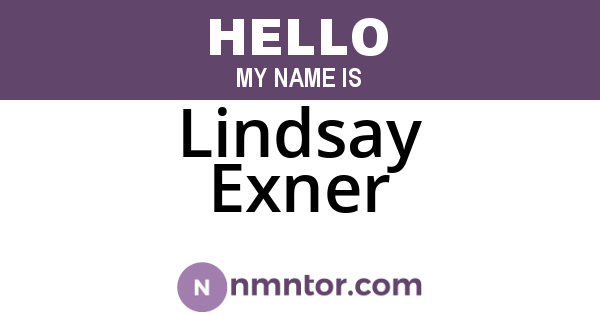 Lindsay Exner