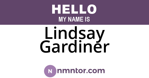 Lindsay Gardiner