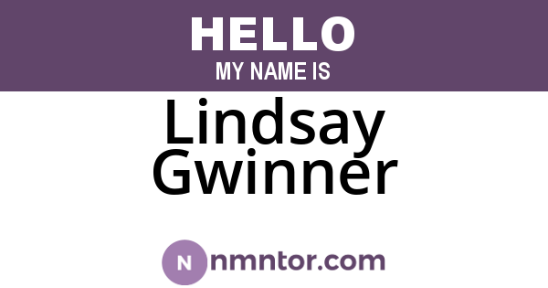 Lindsay Gwinner