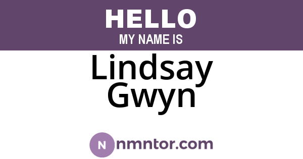 Lindsay Gwyn