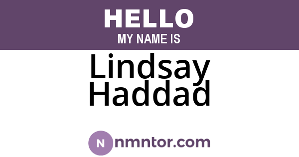 Lindsay Haddad