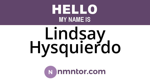 Lindsay Hysquierdo