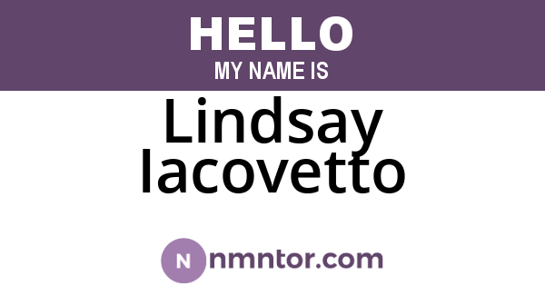 Lindsay Iacovetto