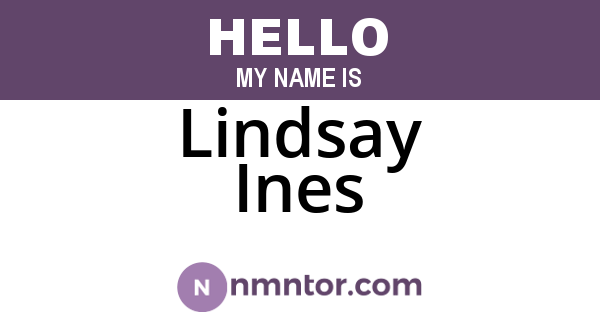 Lindsay Ines