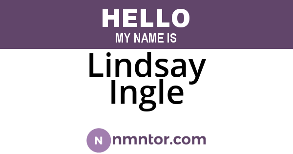 Lindsay Ingle