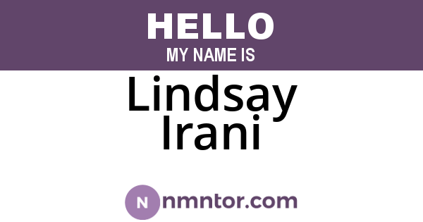 Lindsay Irani