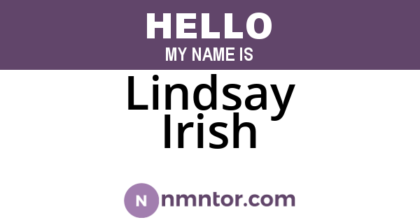 Lindsay Irish