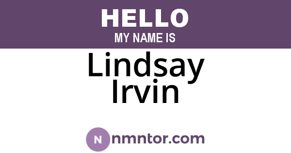Lindsay Irvin