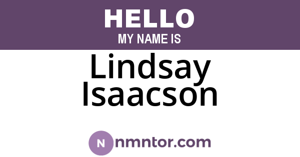 Lindsay Isaacson