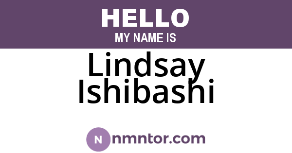 Lindsay Ishibashi