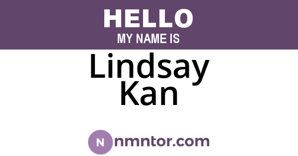 Lindsay Kan