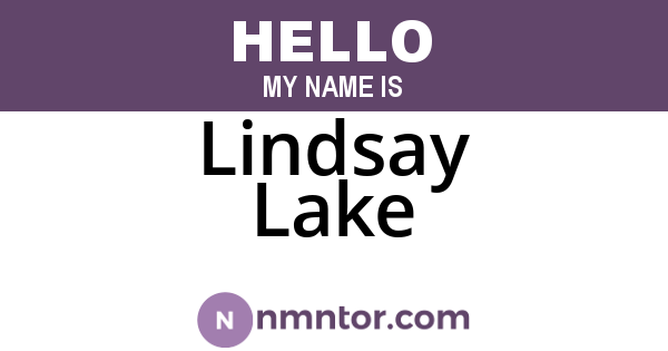 Lindsay Lake