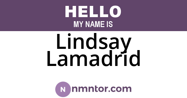 Lindsay Lamadrid