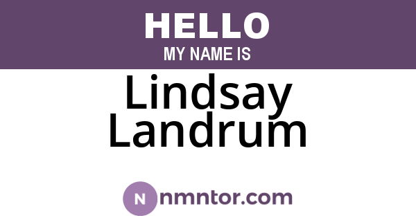 Lindsay Landrum