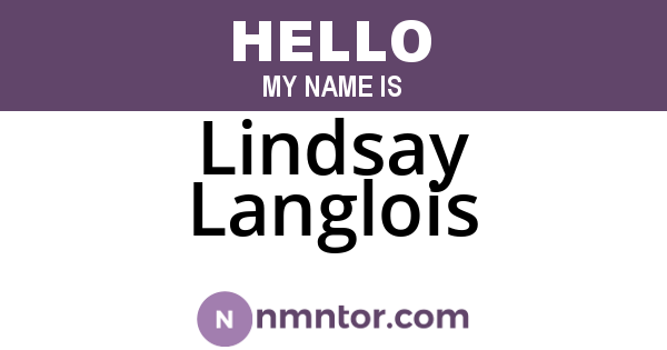 Lindsay Langlois