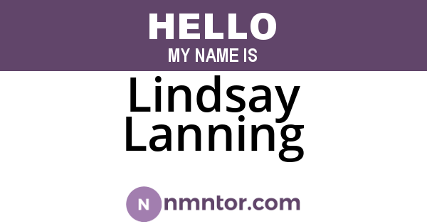Lindsay Lanning