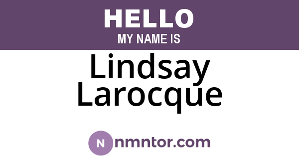 Lindsay Larocque