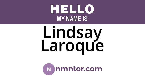 Lindsay Laroque