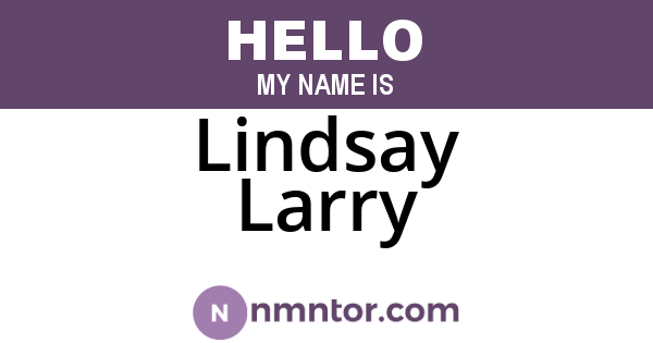 Lindsay Larry