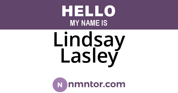 Lindsay Lasley