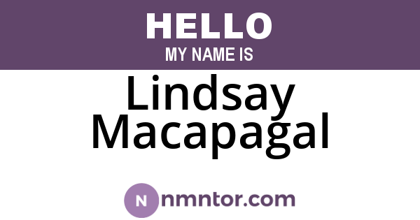 Lindsay Macapagal