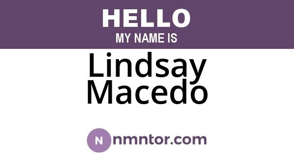 Lindsay Macedo